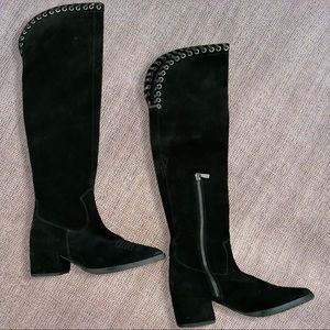 NEW Donald j pliner suede western tall boots otk